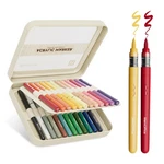 Memoffice Direct Liquid Acrylic Paint Markers, 24 Colors Brush Tip Pens With .... Fixed Price $19.93.