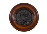 Theodore Alexander Walnut Bronze Bas Relief Calmady Children Plaque 11". Fixed Price $300.00.