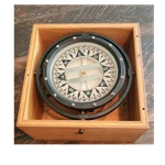 The Multicraft Co. Dirigo 5" Std Marine Magnetic Compass W/ Wood Box Case. Fixed Price $275.00.