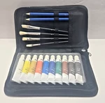 Pre By Nicole Set 10 Tubes Sealed Oil Paints .4 Fl Oz Pencils Brushes Case. Fixed Price $12.99.