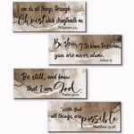 Zonwuthy 4 Pcs Burnt Brown Bathroom Decor Christian Wall Art Abstract Bible V.... Fixed Price $15.19.
