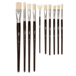 Studio 71 Oil Paint Bristle Brush Set 10/PK Flat Round Fan Angular 30052084. Fixed Price $9.86.