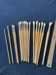 Vintage Grumbacher Eterna Bristle Brushes Long Wood Hndle 582 Size 1,4,6,8,10,12. Fixed Price $29.00.