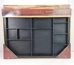 7GYPSIES Black Photo Shadowbox Tray 16X12 Mixed Media Memories 10 Sections. Fixed Price $39.99.