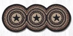 Braided Jute Tri-circle Table Runner. Earth Rugs. Black Stars. 15" X 36". Fixed Price $49.28.