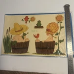 Vintage Meyercord Water Slide On Decal Bird Frog Boy Girl Wash Tub Sunflower New. Fixed Price $9.99.