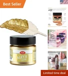 Maya Gold Metallic Acrylic Paint 1.52 Fl Oz - Dynamic Finish For Creations. Fixed Price $19.94.