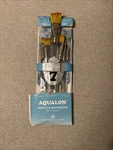 Aqualon Angular Acrylic & Water Color Paint Brush Set Of 7. Fixed Price $17.50.