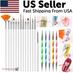 20PCS/SET Nail Art Design Dotting Painting Drawing Polish Brush Pen Tools Uv Gel. Fixed Price $7.19.