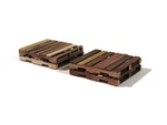 Handmade Miniature Pallet Drink Coasters Set Of 4 Black Walnut Wood. Fixed Price $25.50.