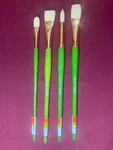(4X) Artist's Loft Firenze Paint Brushes Level 3, Filbert, Bright, Round, Flat. Fixed Price $12.00.