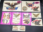 Vintage Meyercord Eagles Decal Lot Of 15 Nos Patriotic Americana Theme. Fixed Price $24.99.