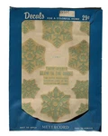 1 Sht Vintage Glow Dark Snowflake Decals Meyercord Winter Christmas #558C. Fixed Price $7.00.
