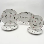 Potters Studio Holiday Plates & Platter Set Christmas Evergreen Holly Berries. Fixed Price $100.00.