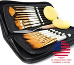 Artify 15 Pieces Paint Brush Set Include Pop-up Carrying Case With Palette Knife. Fixed Price $24.19.
