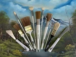 Bob Ross Landscape Paint Brushes Knives, 11 Pieces. Fixed Price $194.25.