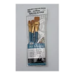 Royal Langnickel Flat Brush Gold Taklon 1/2, 3/4, 1IN 3PC RSET-9185. Fixed Price $6.00.
