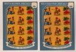 Meyercord Decals Lot Of 2 Sheets Vintage Mexican Folk Art 10C Water Slide. Fixed Price $12.49.