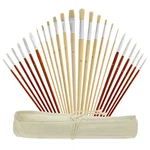 Art Supply 24PC Oil & Acrylic Paint Long Handle Brush Set Free Canvas Roll-up. Fixed Price $16.99.