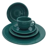 Fiesta Ware Retired Evergreen 5 Piece Place Setting Plate Bowl Salad Cup Saucer. Fixed Price $74.94.
