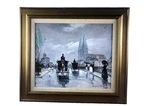 Redmond Stephens Wright Orig Oil Painting Canvas "wet Sunday Morning" 33X29. Fixed Price $1640.00.