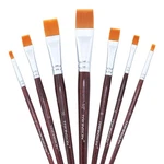 Transon Flat Paint Brush Set For Acrylic Watercolor Gouache Pcs, Brown. Fixed Price $14.24.