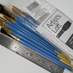 X9 Lot Artist's Loft Fundamentals Synthetic Paint Brushes Ceramic Studio Set. Fixed Price $13.30.