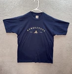 Vintage Fruit Of The Loom Shirt Adult Large Blue Single Stitch Nature Tee 1990S. Fixed Price $14.48.