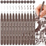 Bianyo Sepia Tone Drawing Pen Set, 12 Assorted Sizes Sketch Liner, Water-resi.... Fixed Price $26.37.