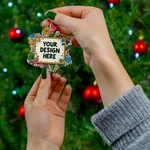 Custom Ceramic Ornament, 4 Shapes Barfool Holiday Xmas Gift Your Image / Text. Fixed Price $18.54.