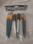 The Creative Expert 25 Pack Mixed Media Paint Brush Set Flat Round Angular Foam. Fixed Price $10.99.