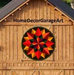 Barn Quilt Metal Sign, Dahlia Pinwheel Ii, Pennsylvania Dutch Amish Design. Fixed Price $67.96.