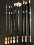 Lot Of 8 - Princeton Aspen Long Handle Oil Acrylic Synthetic Paint Brushes C171. Fixed Price $79.79.