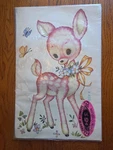 Vtg Kitschy Pink Fawn Deer Decal Meyercord Decorator Spring 432-B Chicago Read. Fixed Price $34.99.