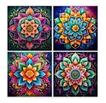 Eibeili 4 Pack Diamond Art Kits For Adults - Mandala 5D 12X12 Inches, DP02236. Fixed Price $24.61.