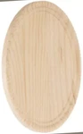 Natural 6 3/4" X 1/2" Oval Plaque Unfinished Round Wooden Demis 179788. Fixed Price $27.40.