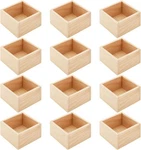 12 Pack Unfinished Small Wooden Box, 4" Square Craft Storage. Fixed Price $32.64.