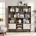 Transmit Bookcase With Sliding Doors Walnut Linen. Fixed Price $452.50.