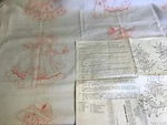 1983 Stamped Embroidery Tri-chem Paint Little Girls Dolls Quilt Top 20 Squares. Fixed Price $21.99.
