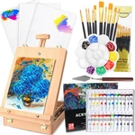 Tabletop Easel Box Set, 40PCS Painting Kit For Adult Artists & Beginners,.... Fixed Price $63.72.