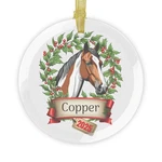 Custom Holiday Horse Glass Ornament - Paint. Fixed Price $26.99.