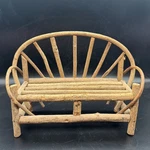 Handmade Rustic Bent Twig Fairy Garden Bench Display Bear Doll Natural Wood. Fixed Price $15.00.