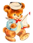 Vintage Image Shabby Retro Nursery Sailor Teddy Bear Waterslide Decals AN730. Fixed Price $13.99.