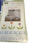 Vtg Susan Branch Stencils Plaid Folkart Flower Garden Gingham Fence 8 X 15.5". Fixed Price $15.75.