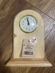 Solid Pine Wood 9.5 X 6 Arch Top Unpainted Surface 4" Battery Wall Clock. Fixed Price $18.95.