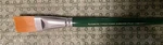 Plaid Folkart One Stroke Paint Brush 1184 1" Flat Gold Nylon. Fixed Price $13.99.