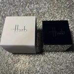 Authentic Hueb Black Square Wooden Jewelry Box Outer 2.75"2.75"X2.75". Fixed Price $65.00.