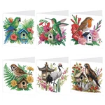 Tontut 6PCS Diamond Art Painting Kit Greeting Card, Bird The House 5D Diy .... Fixed Price $18.42.