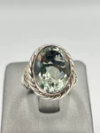Bali Romanse Sterling Silver & 14K Accents Oval Prasiolite Twisted Cable Ring,. Fixed Price $119.99.