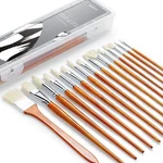 Artify 15-PIECE Professional Oil Paint Brush Set Natural Hog Bristle, No-sh.... Fixed Price $46.96.